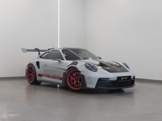 Used - Perfect Condition 2023 Porsche 911 GT3 RS Weissach Package Grey exterior with Red and Black interior at Knightsbridge Automotive