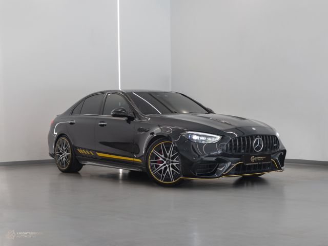 Used - Perfect Condition 2024 Mercedes-Benz C63 S AMG Black exterior with Brown and Black interior at Knightsbridge Automotive
