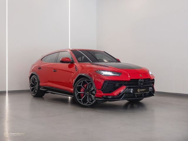 Used - Perfect Condition 2023 Lamborghini Urus Performante Red exterior with Red and Black interior at Knightsbridge Automotive