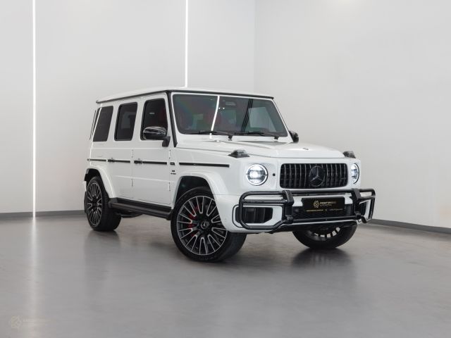 Used - Perfect Condition 2025 Mercedes-Benz G63 AMG White exterior with Red and Black interior at Knightsbridge Automotive